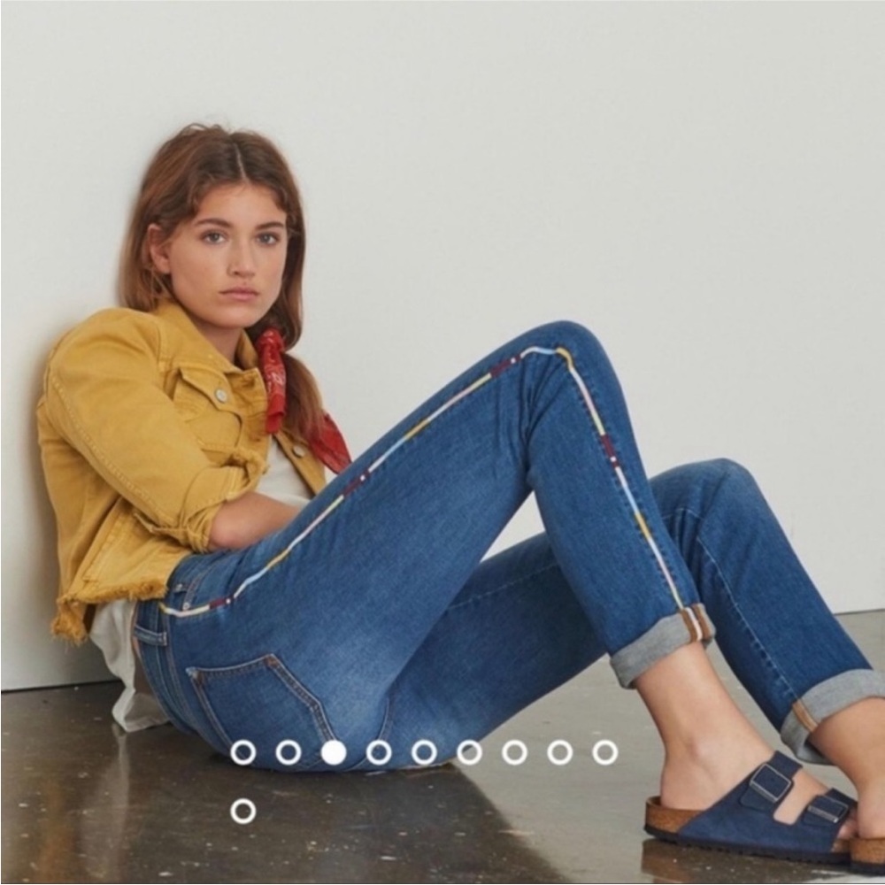 Pilcro and the Letterpress Blue Boyfriend Jeans